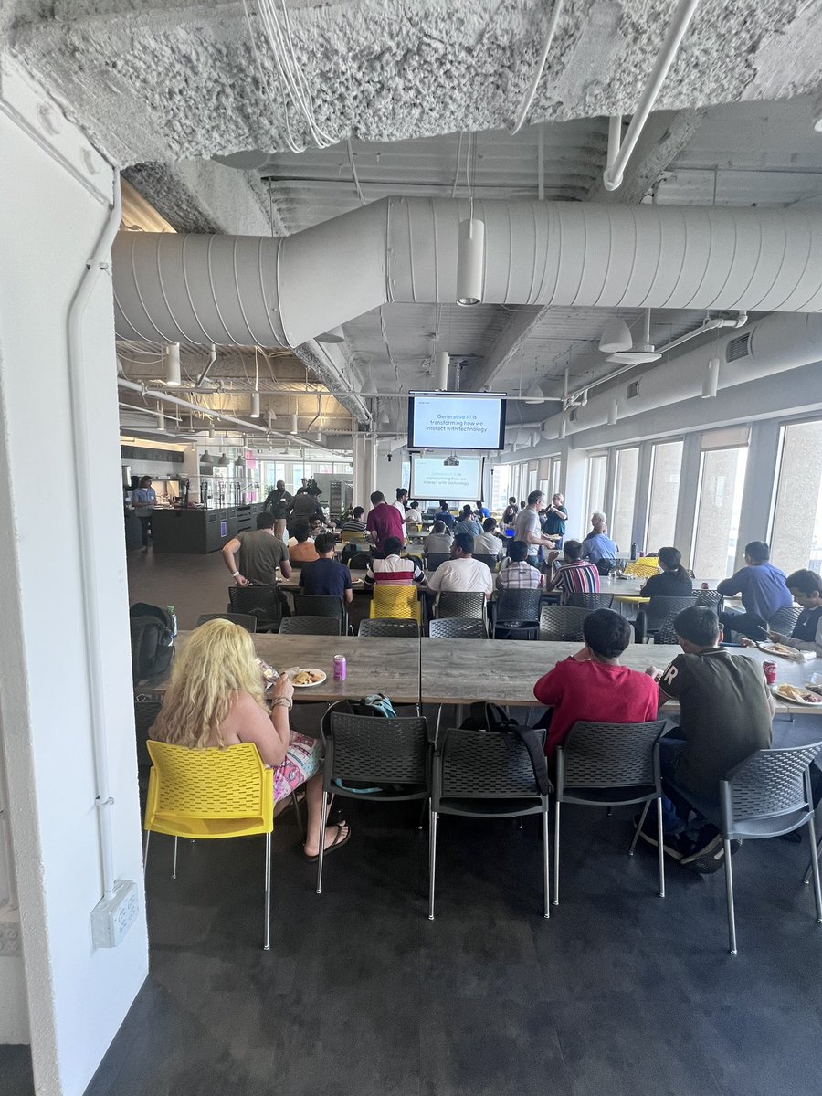 We have a full house at <a href="/GDGCloudBoston/">GDG Cloud Boston</a>  #IOExtended! 
Special thanks to <a href="/swansama/">Amanda Lewis</a>, <a href="/kanchpat/">Kanchana Patlolla</a>, and Norbert Kremer for speaking, and many thanks to Luisiana Garcia for providing the venue! 
<a href="/Google/">Google</a> 
<a href="/GoogleAI/">Google AI</a> 
<a href="/googledevgroups/">Google Developer Groups</a> 
<a href="/GoogleDevExpert/">@GoogleDevExpert</a> 
<a href="/WomenTechmakers/">Women Techmakers</a> 
#GoogleIO2024