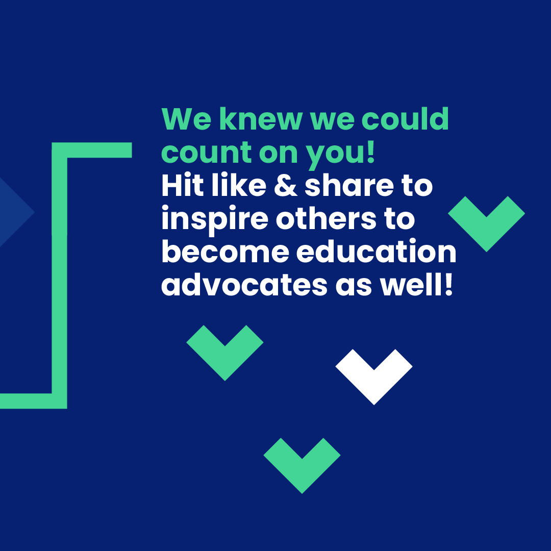 GPforEducation's tweet photo. Are you an education advocate? Here is a short self-test to find out 👇

📢 Speaking up for education is not as hard as you think. You can start by sharing this post!

Are you already an education advocate? Let us know in the comments and inspire others to join!