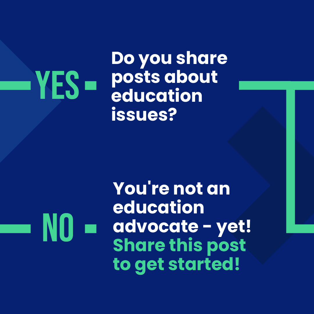 GPforEducation's tweet photo. Are you an education advocate? Here is a short self-test to find out 👇

📢 Speaking up for education is not as hard as you think. You can start by sharing this post!

Are you already an education advocate? Let us know in the comments and inspire others to join!