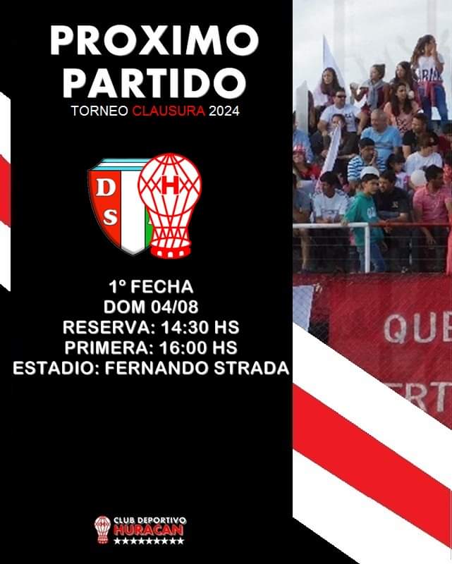 huracantancacha's tweet image. 🔜 ¡Próximo partido!

🏆 #TorneoClausura2024 
🆚 #DeportivoItaliano  
🗓️ Domingo 04/08
🕛 Primera: 16:00 hs
🕛 Reserva: 14:30 hs
🏟️ Fernando Strada

#HuracanYNadaMas 🎈