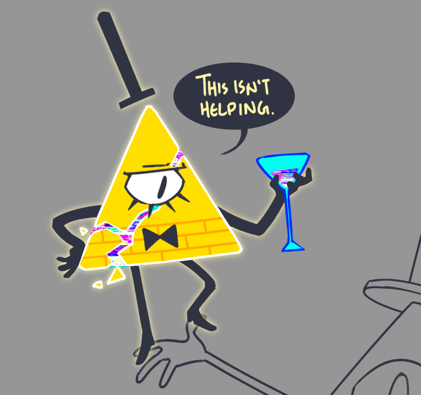 alcoholism bill #GravityFalls #BillCipher