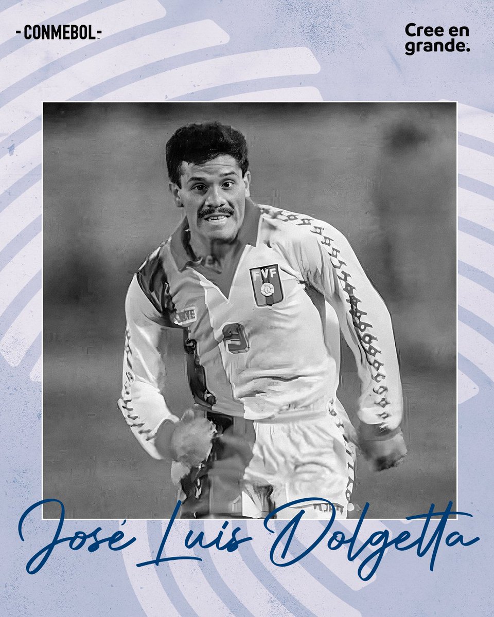 CONMEBOL's tweet photo. Un día como hoy nació José Luis Dolgetta, delantero histórico de la @SeleVinotinto. 🇻🇪

#CreeEnGrande | #AniversarioCONMEBOL https://t.co/ntFZiifqec