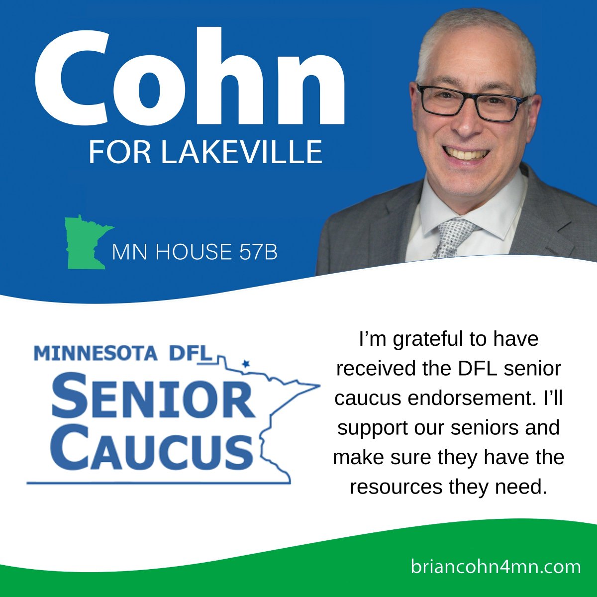 briancohn4mn's tweet photo. I’ll work to support our seniors here in Lakeville by increasing the number of home health aids, lowering prescription drug prices and making healthcare more accessible. Thank you to the DFL senior caucus for their support. https://t.co/CKFsHKEMJT