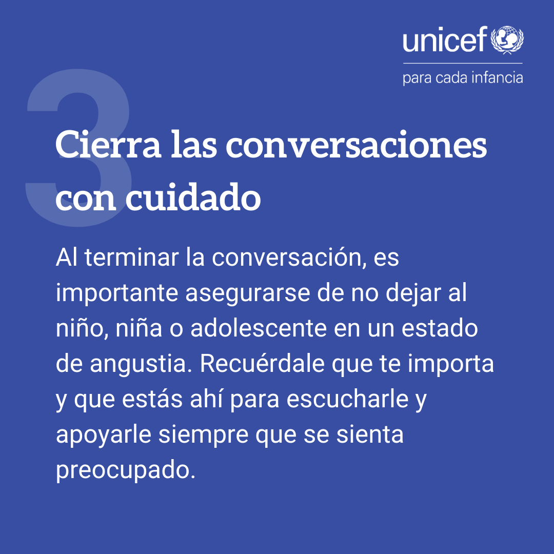 unicefvenezuela's tweet photo. 1/2 Cómo apoyar a los niños, niñas y adolescentes en situaciones difíciles.  

Compartimos algunos consejos sobre cómo abordar la conversación y brindarles apoyo. https://t.co/IgXnm4agW0