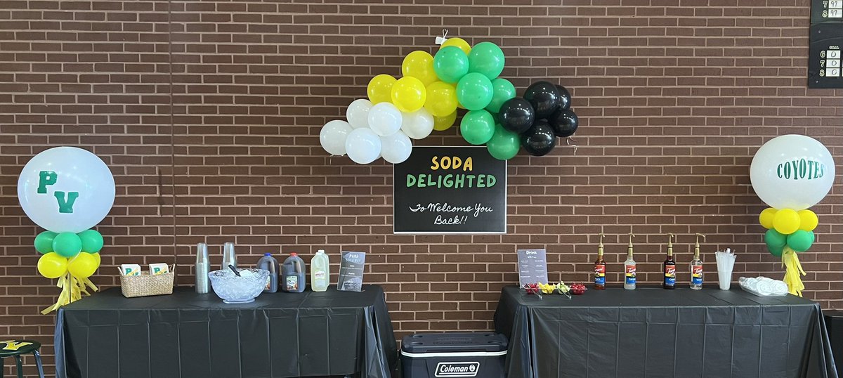 JRittmueller's tweet photo. First day with my staff as Assistant Principal of Prairie Vista Middle School!!! We were Soda-lighted to see them!! #EMSProud https://t.co/h7RTjldOIx