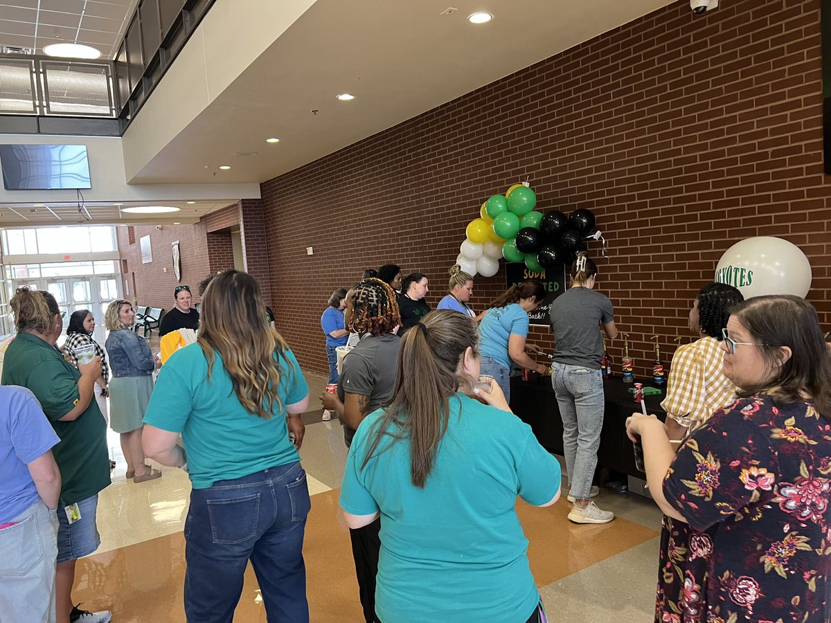 First day with my staff as Assistant Principal of Prairie Vista Middle School!!! We were Soda-lighted to see them!! #EMSProud