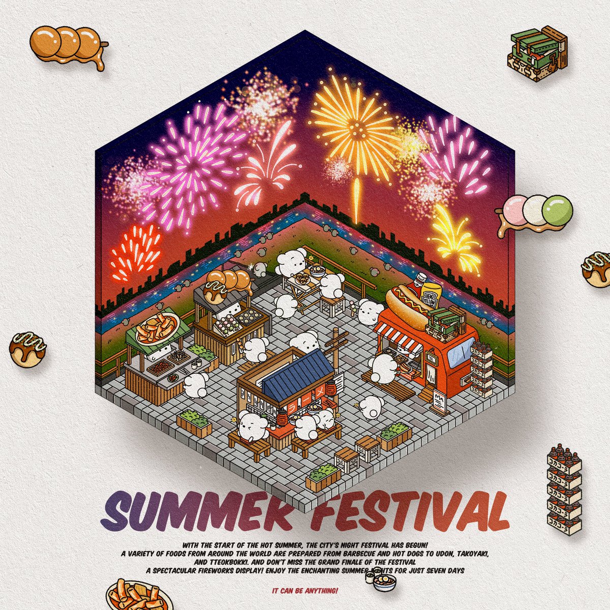 오랜만에 완성된 그림
여름 축제 느낌으로( ⁎ᵕᴗᵕ⁎ )