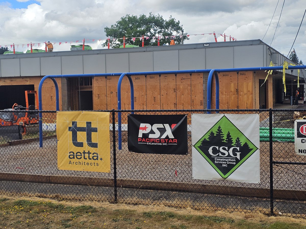 Pleasant Valley Broken Ground and we got to hang our first Aetta Banner on site