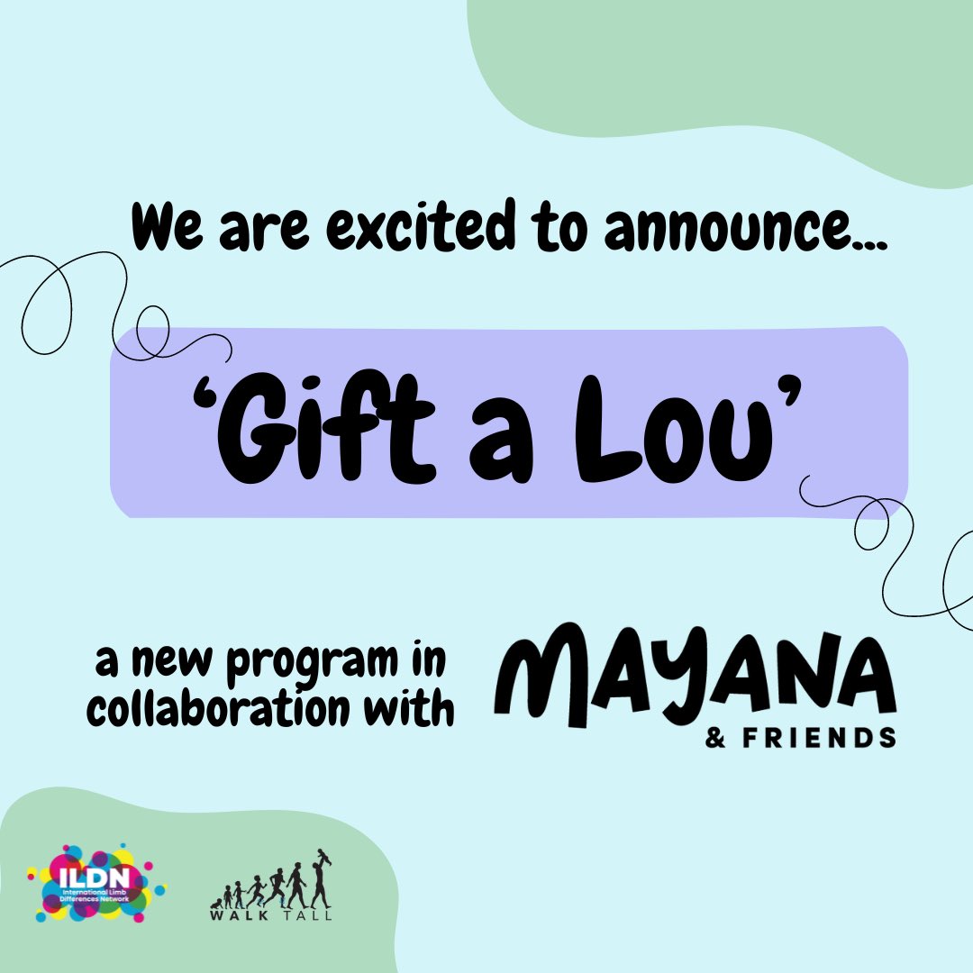 limbnetwork's tweet photo. 🎉 Exciting News! 🎉

We are thrilled to announce our collaboration with @hellomayana for the ‘Gift a Lou’ program, in partnership with Walk Tall Program &amp; International Limb Difference Network at BC Children’s Hospital!!

#walktall #ildn #mayanaandfriends #hellomayana https://t.co/6t6M4GFMsY
