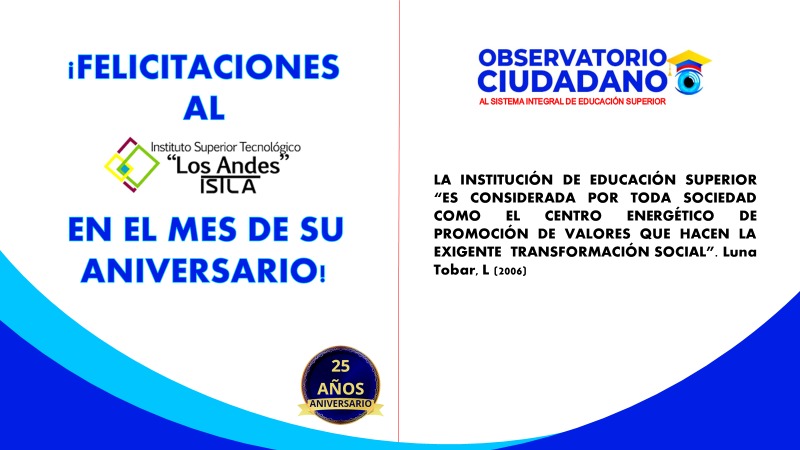 OCES_EC's tweet photo. ¡Felicitaciones al @ISTLOSANDES en el mes de su aniversario!
#buenaspracticasprofesionales
#centrodevalores
#formandociudadanos
#campañadevalores https://t.co/yY0u9z4ZYb