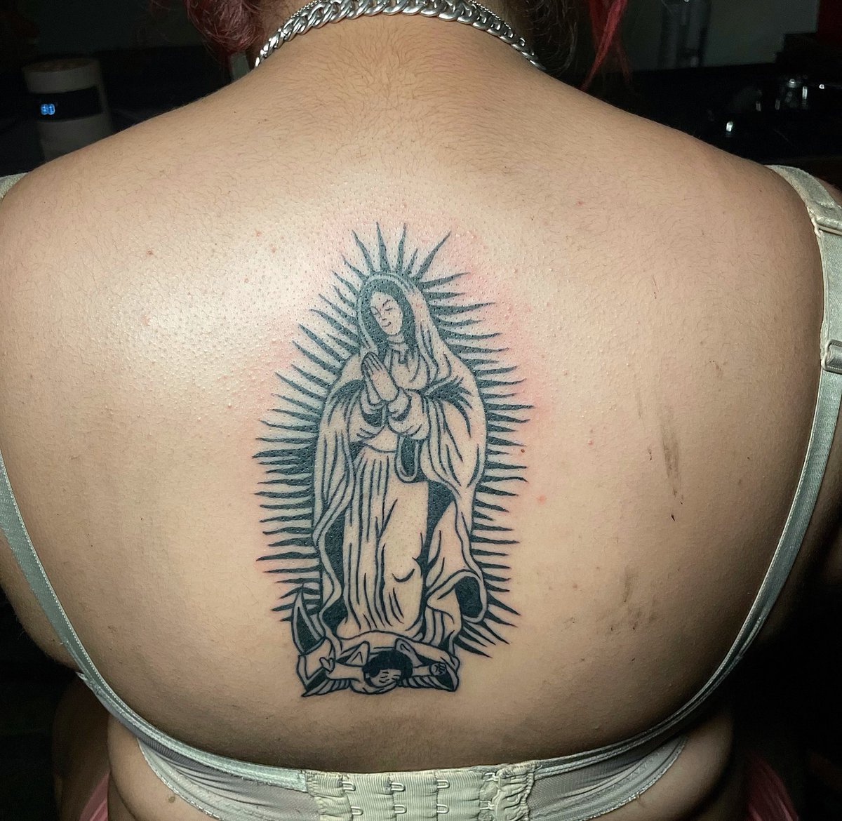 AmbersEternal's tweet image. the Virgin Mary, heres it fresh AND Healed 🤓🙏🏽

#houstontattoo #tattooapprentice
