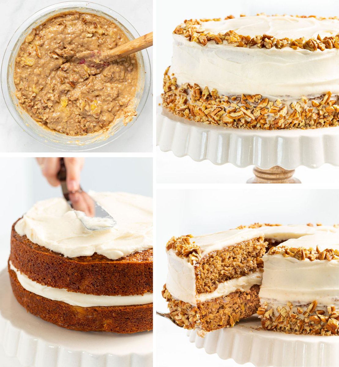 That fruit &amp; nut loaded batter. Those layers. That frosting. This Vegan Hummingbird Cake! 😍 avirtualvegan.com/vegan-hummingb…