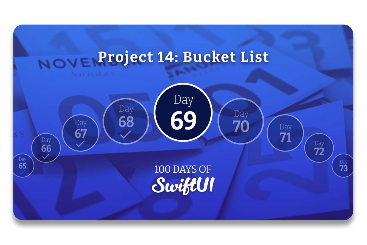 Day 69 ☑️

A little bit of MapKit, a little bit of Touch and Face Id, a lot a bit of progress

#100DaysOfSwiftUI <a href="/twostraws/">Paul Hudson</a>