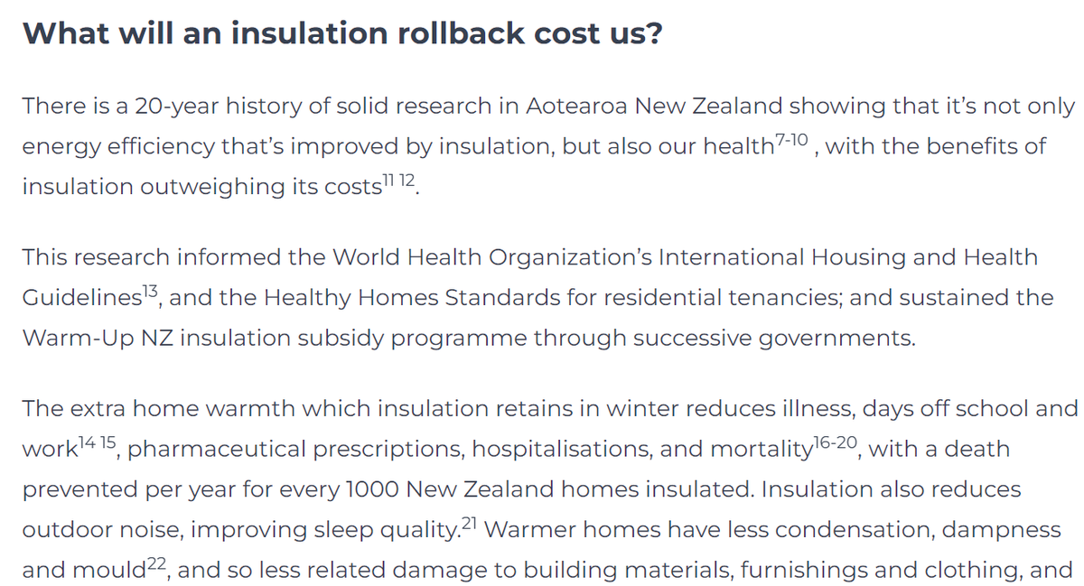 The govt is very focused on improving school attendance. It also wants to rollback standards for insulation that, by making houses warmer and reducing severity of asthma and the like, *reduces* the number of days of school that children miss. #joinedupgovt
phcc.org.nz/briefing/new-z…