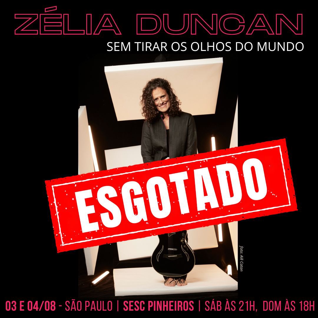 PatiAlbuquerque's tweet photo. Ingressos esgotados pros shows de @zeliaduncan neste final de semana em SP!!! eu avisei que iam esgotar, né?! 😉 #zeliaduncan #show #ingressosesgotados #sp https://t.co/PPuSEuHbxT