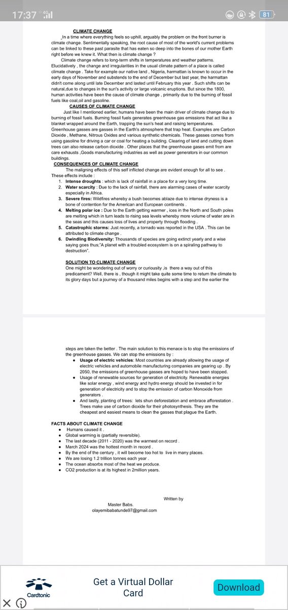 olayemibabzy's tweet image. Speaking about extreme weathers, do you know why the first four months of the year were intensely hot ? And we experiencing unexpected cold now ? 

Here is a read up to enlighten you on what is truly happening and trust me it concerns you as much as anybody. 
#SaveMotherEarth.