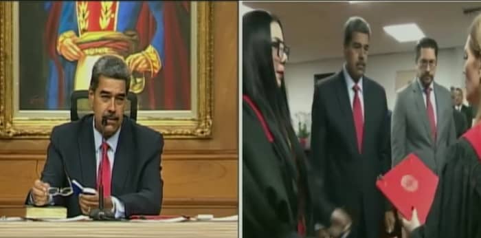 #Ahora | Presidente Nicolás Maduro: En Venezuela, de mamera soberana solo el TSJ y específicamente la Sala Electoral tiene el poder para intervenir y resolver cualquier contencioso electoral. <a href="/NicolasMaduro/">Nicolás Maduro</a>

#VenezuelaEsPaz