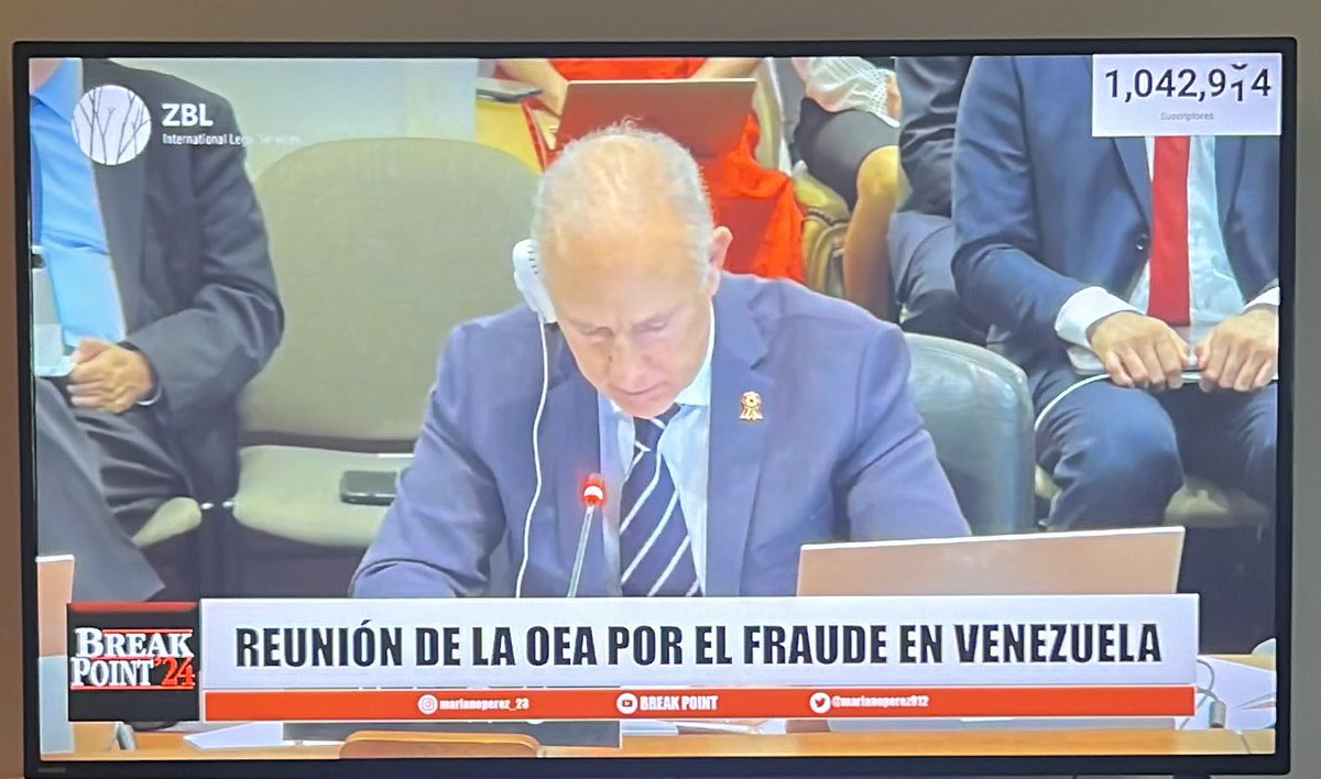 ciramarquez's tweet photo. Excelente intervención #OEA #EleccionesenVenezuela2024 https://t.co/EHLwfwrB5m