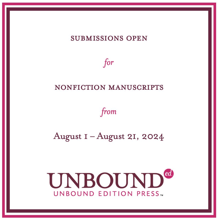 PressUnbound's tweet photo. We are now open for submissions of nonfiction manuscripts. Please read about our press first and use Submittable to share your work: https://t.co/KHMl3q4IJ7 
#literary #books #nonfiction #writingcommunity #opensubmissions #submissions #authors #manuscript #publishing https://t.co/UAZ8oroWdZ