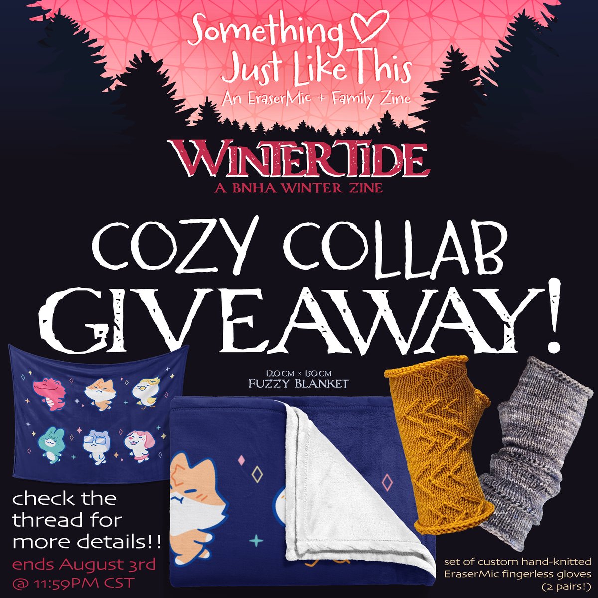 Something Just Like This x Wintertide COLLAB GIVEAWAY!!

You've gotta stay warm when it's cold outside!! And boy does Tired Dad agree!! Introducing the coziest giveaway—winner gets a blanket AND a set of gloves!!

More details below! 👇(1/5)