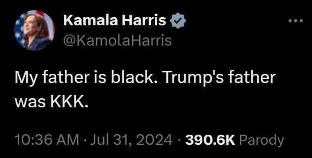 FaithRubPol's tweet photo. Kamala OWNS Trump for making a big mistake going back to his birtherism roots saying Kamala is Indian and not black like Rachel Dolezal. 👇👏👏👏👏 https://t.co/LSTn1XOgJ0