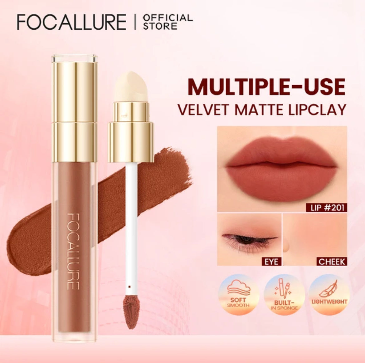 LumiPureShop's tweet photo. 💋 Velvet Matte Perfection! 💋 Discover FOCALLURE's Matte Velvet Lipclay—a soft, breathable formula with a built-in sponge brush for effortless application. High-pigmented color for lips, cheeks, and eyes. Matte outside, moisturizing inside! 🌟✨ #FOCALLURE #LipClay #Beauty https://t.co/LPRRBvdM7p