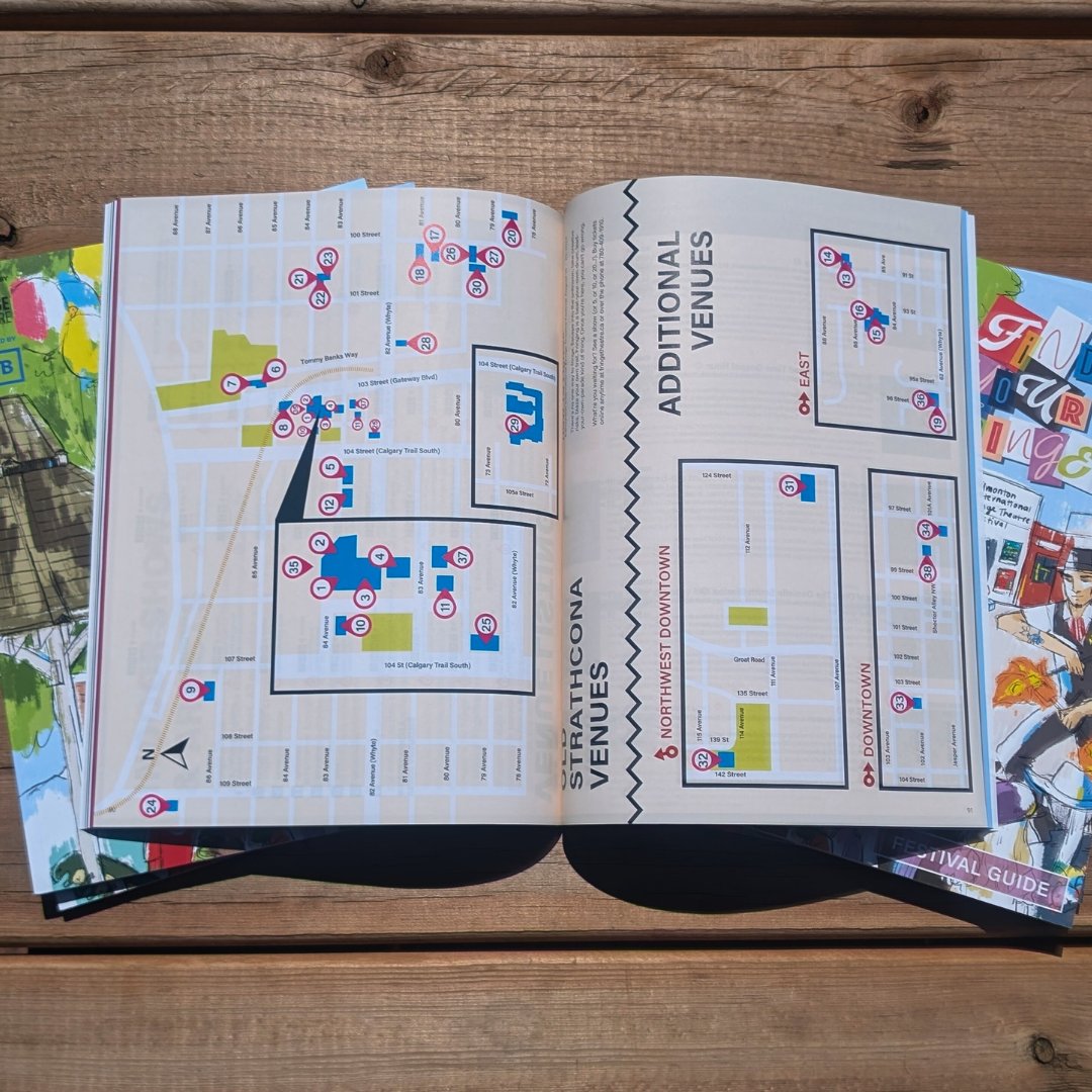 The official Edmonton International Fringe Theatre Festival Guide ON SALE NOW!

Huge thanks to the incredible team at @BurkeGroup for this beautiful keepsake!

The Edmonton Fringe Festival is powered by Lead Festival Partner @ATBFinancial.

#YEGFringe #YEG #YEGArts #YEGTheatre