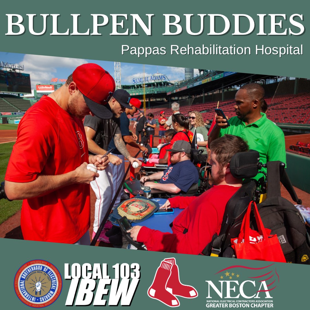 In the latest IBEW103 &amp; NECA Boston Bullpen Buddies trip to Fenway Park, Pappas Rehabilitation Hospital was able to enjoy a picture perfect night cheering on the Red Sox!
⚡️
⚡️
⚡️
#IBEW103 #RedSox #Fenway #FenwayPark #IBEW #givingback #poweringcommunities