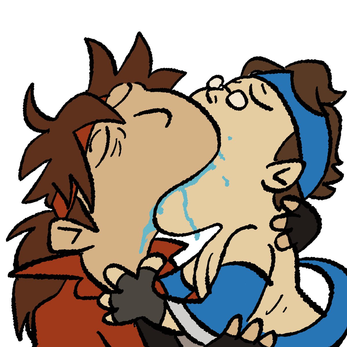 dalucy8317's tweet photo. Yes Happy Chaos from Guilty Gear -Strive- on pc, PlayStation and Xbox here is a drawing of sex with a man where Anji Mito is giving Sol Badguy a big sloppy kiss https://t.co/7GWElUy1v9