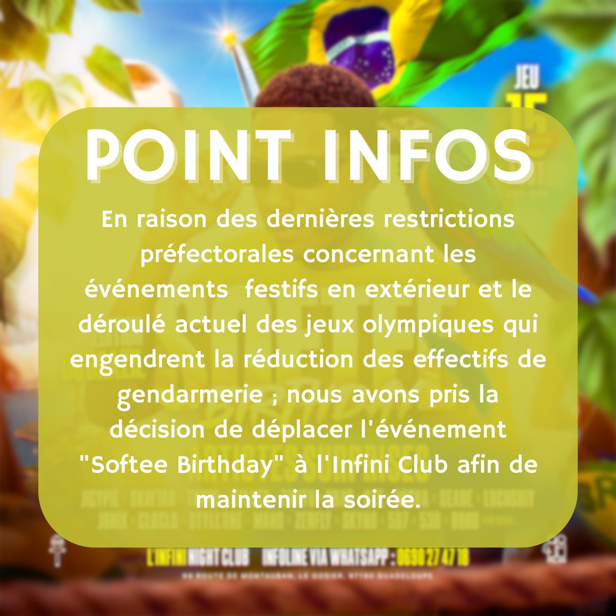 FwiMilan's tweet photo. Ça y est la famille, l'équipe complète est constitué pour le Softee Birthday🥵
Donc on vous donne rdv le 15 août à l'infini pour mettre le feu 🔥🔥
N'oublie pas ton Outfit ou ton drapeau aux couleurs Do Brasil🇧🇷
You don't Know🫵🏽
@BricsSoftee
Billetterie🎟️
https://t.co/RUBFA7CG5m https://t.co/lkCErwSXuS