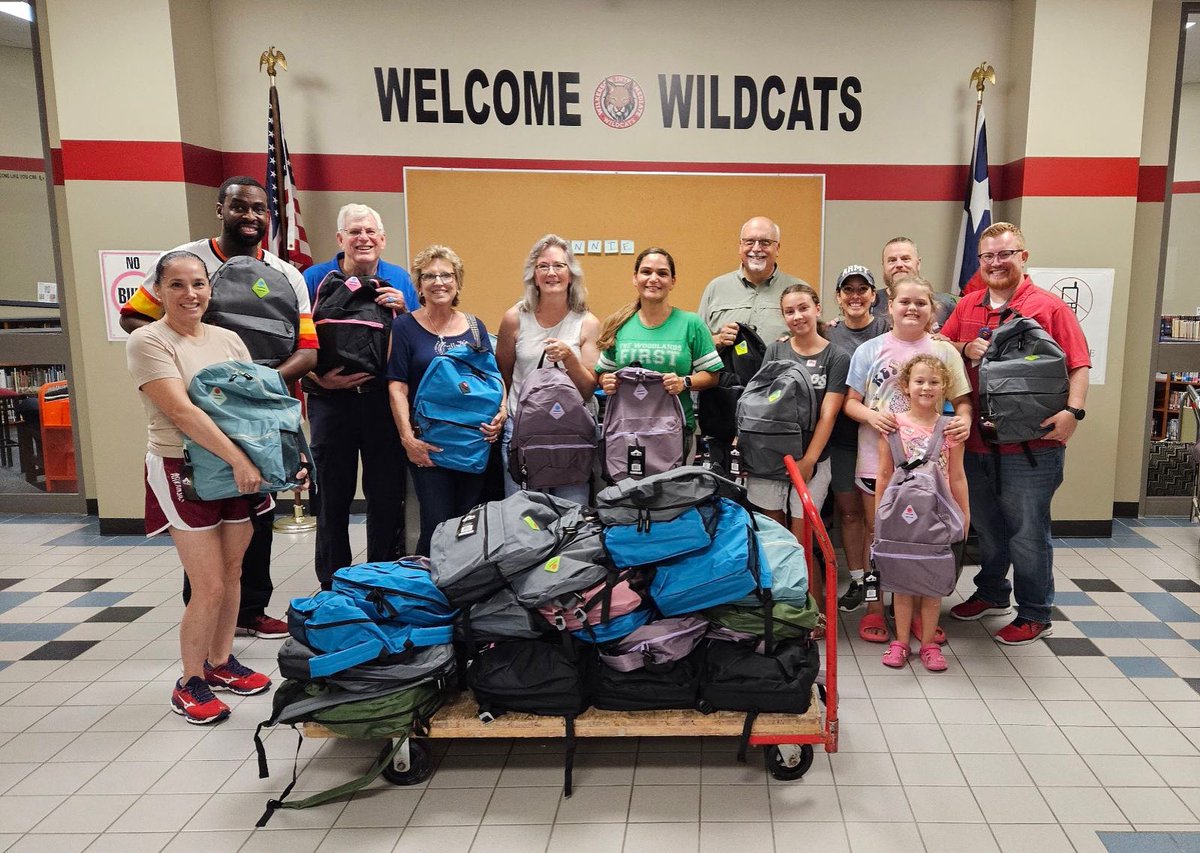 A HUGE thank you to The Woodlands First Baptist Church for donating 150 backpacks for our backpack giveaway!