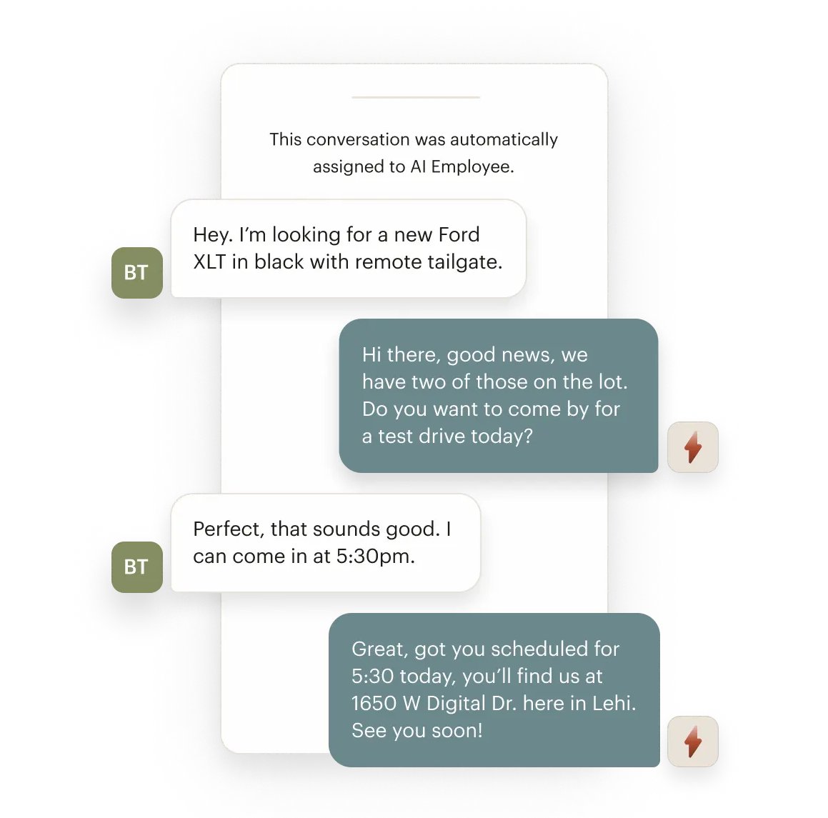 PodiumHQ's tweet image. Test out our AI BDC Rep for yourself right now!!
podium.com/industry/autom…