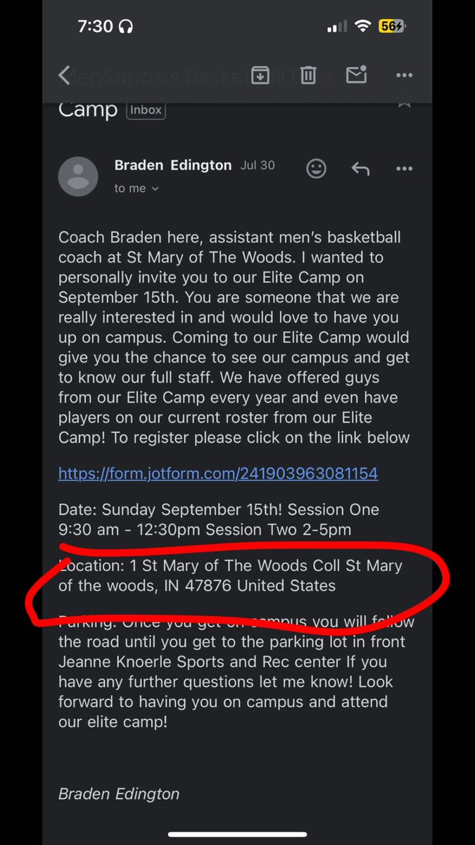 Jacob Johnson (@jacobupnext_) on Twitter photo Thank you for the personal invite.
<a href="/TheWoodsHoops/">SMWC Men's Basketball</a>
<a href="/concordcsmbb/">Concord Christian Men’s Basketball</a>
<a href="/mikeevers24/">Michael Evers</a>
<a href="/MjBurley3/">The Southern Spotlight</a> Thank you for the personal invite.
<a href="/TheWoodsHoops/">SMWC Men's Basketball</a>
<a href="/concordcsmbb/">Concord Christian Men’s Basketball</a>
<a href="/mikeevers24/">Michael Evers</a>
<a href="/MjBurley3/">The Southern Spotlight</a>