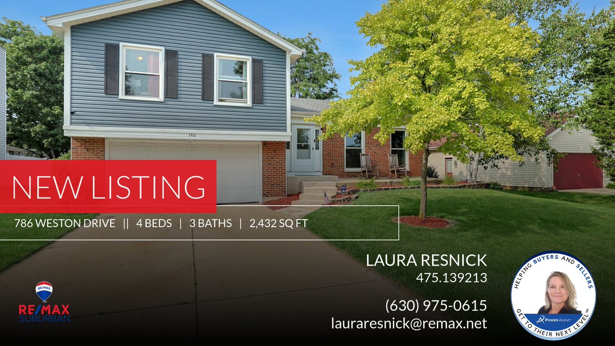 lauraresnick's tweet photo. 📍 New Listing 📍 Take a look at this fantastic new property that just hit the market located at 786 Weston Drive in Crystal Lake. Reach out here or at (630) 975-0615 for more information

Laura Resnick
RE/MAX Suburban https://t.co/WGBOKMeAPM https://t.co/GuxhJ18Wih