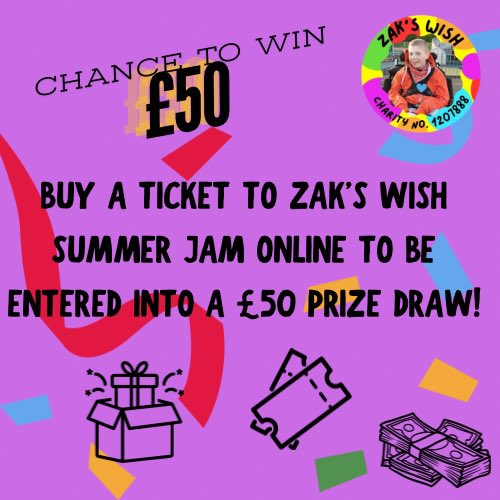 ZaksWish's tweet photo. Only 2 days until our Summer Jam! it’s not too late to entered into our prize draw, order your tickets at https://t.co/nqcN2PnfXm now! https://t.co/RWAQGNzU9Q