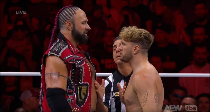 SKWrestling_'s tweet image. #WillOspreay takes on #LanceArcher in the first match of the night!
#AEW #AEWDynamite