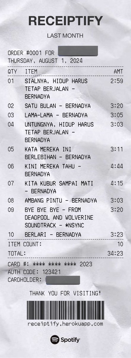 Dear Bernadya, terima kasih sudah mengisi Juli. World tour yuk, Ber? ❤️