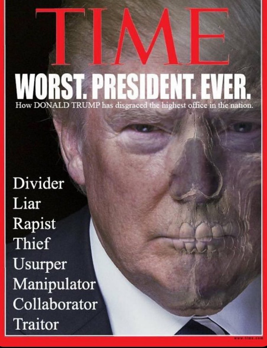 BamaClay99's tweet photo. @TrumpWarRoom DONALD J TRUMP
-RAPIST
-FRAUDSTER
-CONMAN
-PORNSTAR FORNICATOR
-LIAR
-ADULTERER
-CHEAT
-DRAFT DODGER
-CONVICTED CRIMINAL
-PEDOPHILE
#TrumPedoFile https://t.co/rwvc1TS9s1