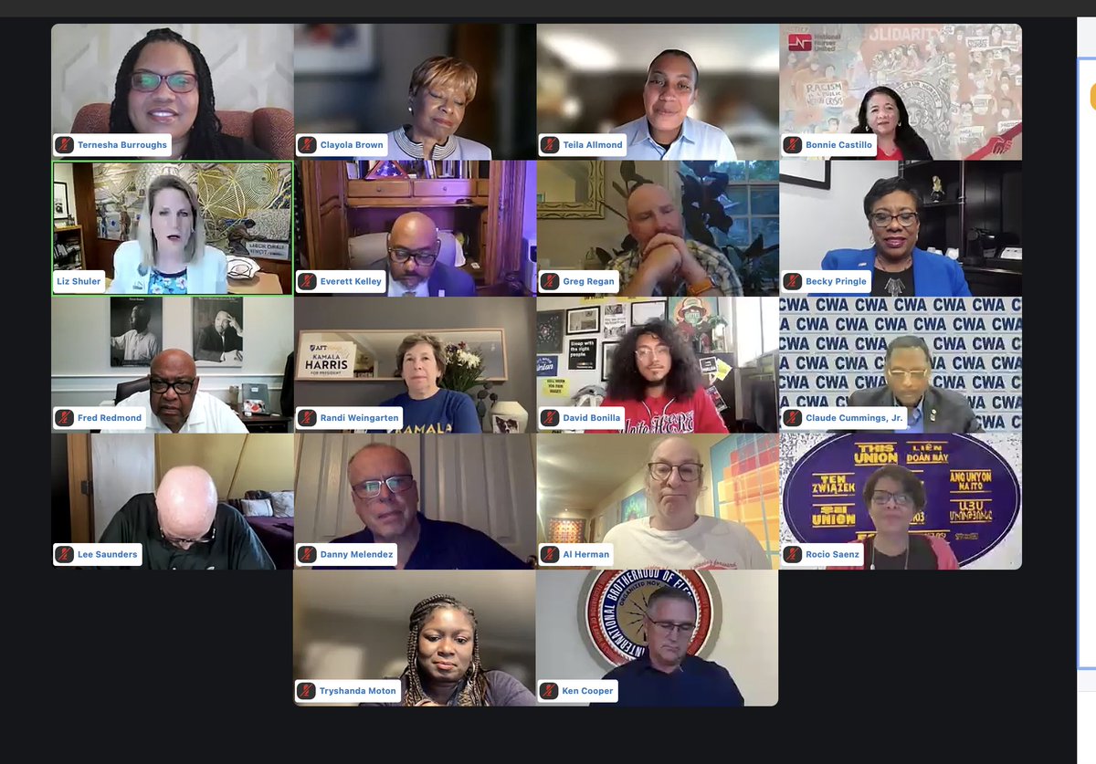 #UnionsForHarris call kicking off now! This is a historic moment in our country's history, and powerful evening to come together with thousands of workers across the country. This is what solidarity looks like - and why we can win in November ✊🏿✊🏽✊🏻 #1u #WhenWeFightWeWin