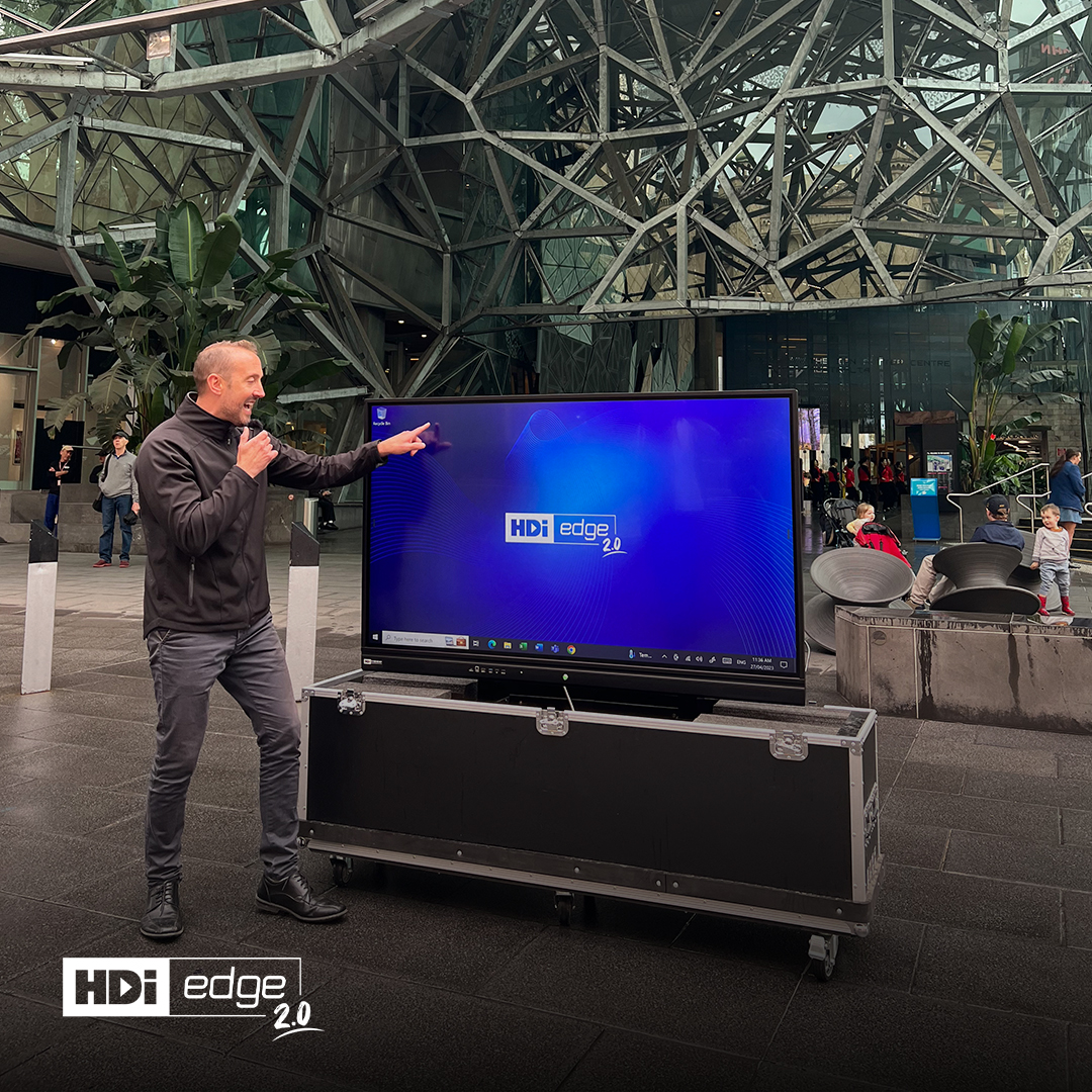 HDinteractive1's tweet image. Explore a world of endless creative possibilities with our HDi Edge 2.0 interactive touchscreen! 

Check it out in Action! 
Here&apos;s a picture of our Edge 2.0 interactive screen at Fed Square, #Melbourne.

🌐 hdinteractive.com.au

#hdinteractive #HDiEdge2 #Australia