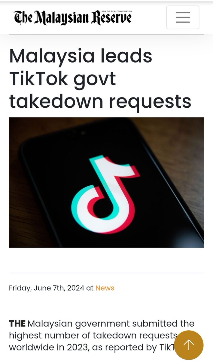 EricPaulsen101's tweet photo. Msia requested 1,862 TikTok content takedowns in the second half of 2023 - the highest in the world. 

Indonesia only requested 351 takedown requests on 2H23, Vietnam with 138, Philippines (113), Thailand (70), Spore (47) Cambodia (7).

If this does not set alarm bells ringing. https://t.co/UY7pQVRccV