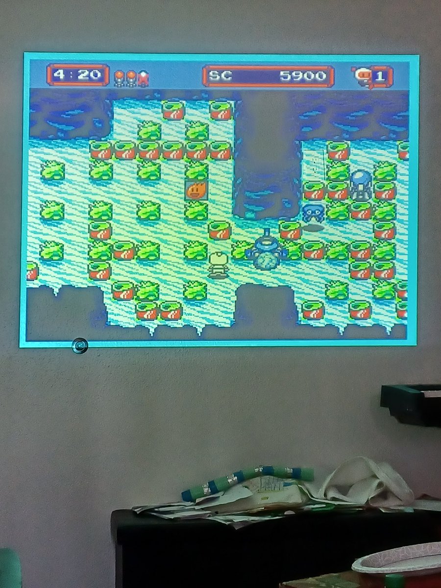 called2voyage's tweet photo. @RetroBirdGaming Got my step-kid hooked on Mega Bomberman https://t.co/2K7AulMWvi