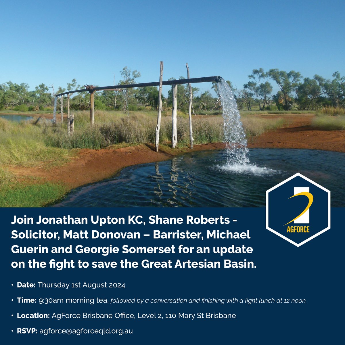 AgForceQLD's tweet photo. AgForce's legal team, CEO and President are currently providing an update on the fight to save the GAB. You can listen in on Teams here: https://t.co/03FzYNS9jL

The Meeting ID is 461 786 809 188 and Passcode: KzrQzL 

#everyfamilyneedsafarmer #savetheGAB https://t.co/ZWmsaBZwKj