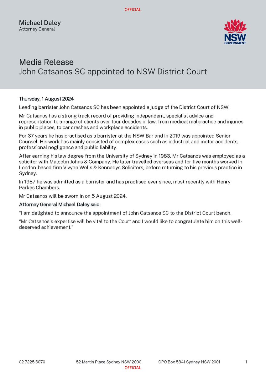 NSW Bar Association tweet media