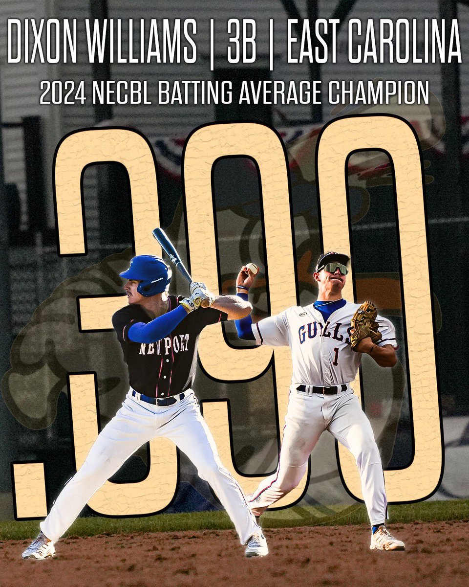 Stars of the NECBL⭐️⚾️
Congrats to Dixon Williams for having the highest batting average in the NECBL! Also congrats to Aidan Coleman for having the best record in the NECBL. He is also tied atop the league for wins!