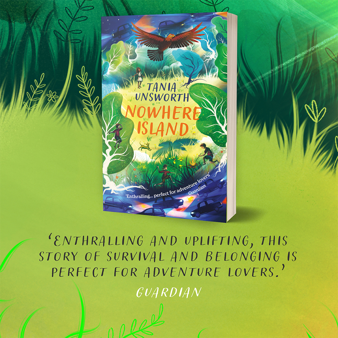 Happy publication day to <a href="/TaniaUnsworth1/">Tania Unsworth</a> and #NowhereIsland! 🥳

An original and action-packed survival adventure about trust, friendship, resilience and what really makes a home.

🌳 Out now in paperback: bit.ly/3zJZTDh 🌳
