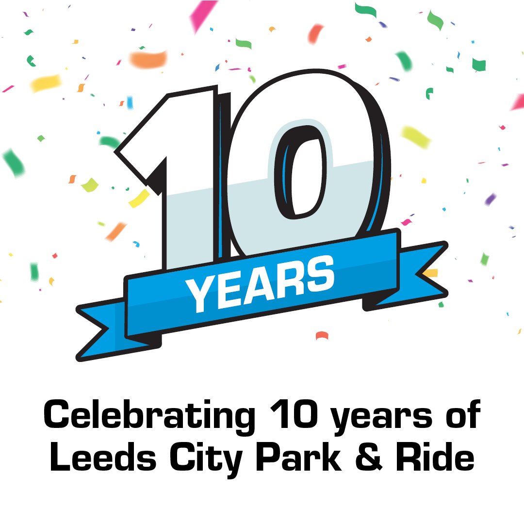 iParkandRide's tweet image. It's our 10th anniversary! 🎉Thank you to all our customers 🙌. 

Together, we've taken over  2.5 million cars🚘 off Leeds City Centre roads since 2014 👏

#IParkAndRide
#FirstBus
#ConnectingLeeds