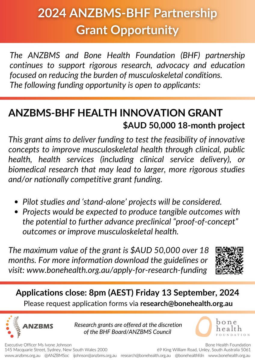 ANZBMS on X: “The ANZBMS-Bone Health Foundation 2024 Health