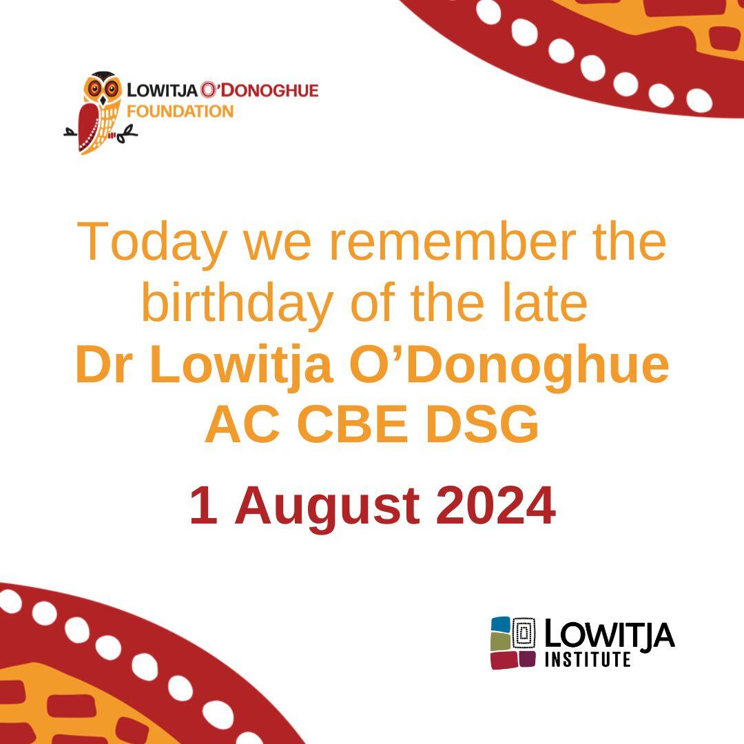 Today we honour and remember our namesake and co-patron, the late Dr Lowitja O’Donoghue AC CBE DSG, on what would have been her 92nd birthday.

To read our media release: hubs.li/Q02JHzML0