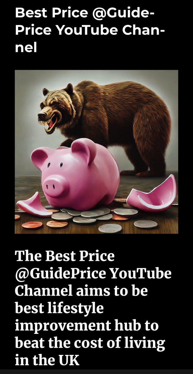guidetoprice's tweet image. The Best Price @GuidePrice YouTube Channel aims to be best lifestyle improvement hub to beat the cost of living in the UK cheeringup.info #BestPrice #GuidePrice #BestPricesGuide #BestPriceGuide @GuidePrice YouTube